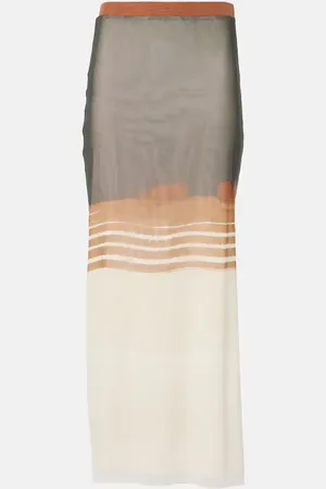 SIR Breeze Bandeau striped maxi skirt