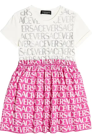 VERSACE Logo cotton jersey T-shirt dress
