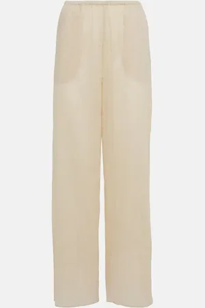 Totême Monogram cotton-blend wide-leg pants