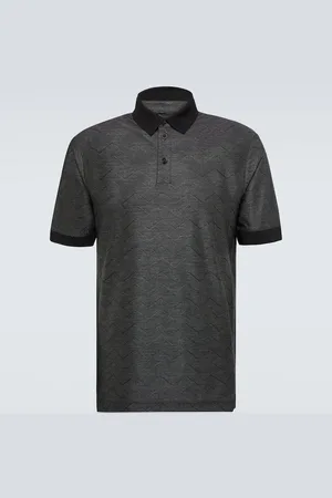 Giorgio Armani Cotton and silk polo shirt