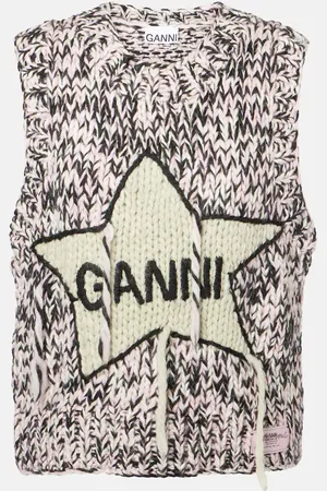 Ganni Logo wool vest