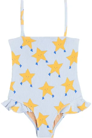 Tiny Cottons Dancing Stars ribbed-knit swimsuit