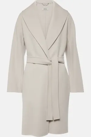 Max Mara Messi virgin wool wrap coat