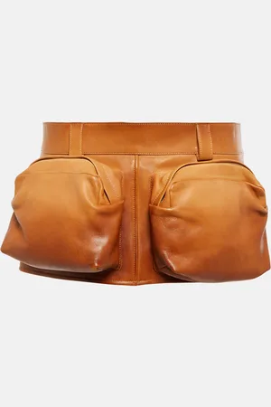 Miu Miu Leather cargo miniskirt