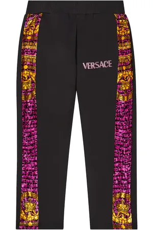 VERSACE Baroccodile cotton-blend jersey sweatpants