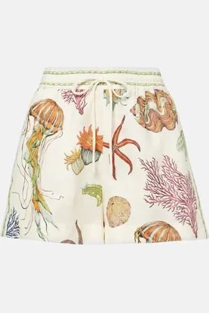 ALÉMAIS Sea linen shorts