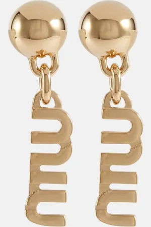 Miu Miu Logo drop earrings