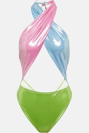 Reina Olga Italian Stallion lamÃ© swimsuit
