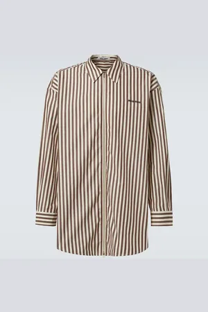 Miu Miu Oversized striped cotton shirt