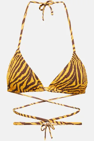 Reina Olga Miami tiger print triangle bikini top