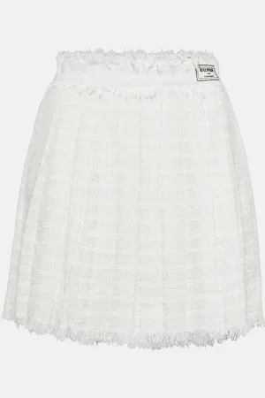 Balmain Pleated tweed miniskirt