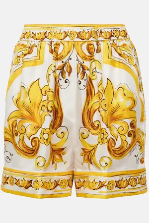 Dolce & Gabbana Majolica silk shorts