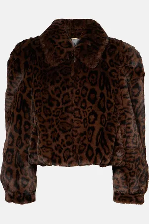 Chloé Leopard-print cropped faux fur jacket