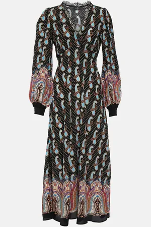 Etro Paisley silk midi dress