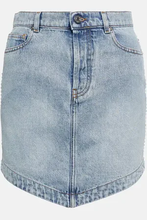 ALEXANDRE VAUTHIER Embellished denim miniskirt