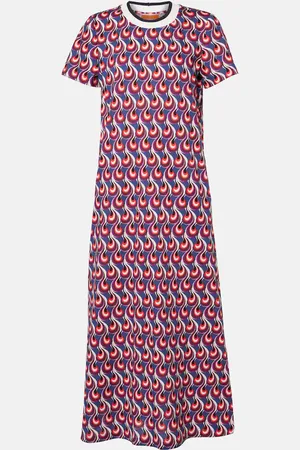 La DoubleJ Swing Sporty printed jersey midi dress