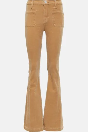 Frame Le Bardot mid-rise corduroy flared pants