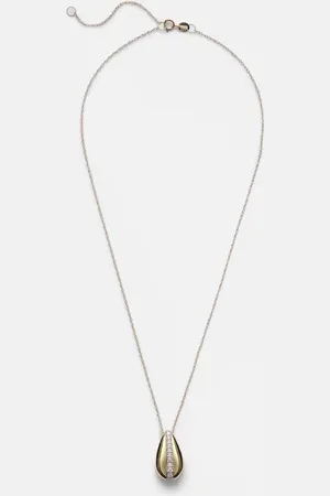 STONE AND STRAND Pistachio 14kt necklace with diamonds