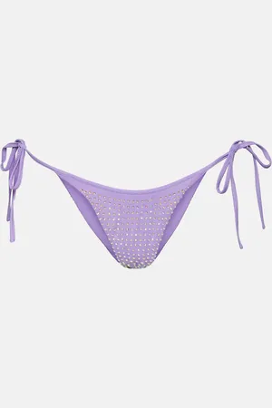 Self-Portrait Embellished bikini bottoms