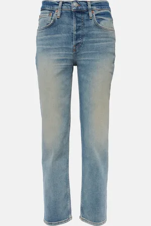 RE/DONE Mid Rise Stove Pipe straight jeans