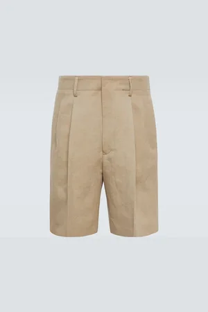 Loro Piana Joetsu cotton and linen twill Bermuda shorts