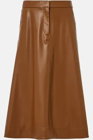 VERONICA BEARD Louise faux leather midi skirt