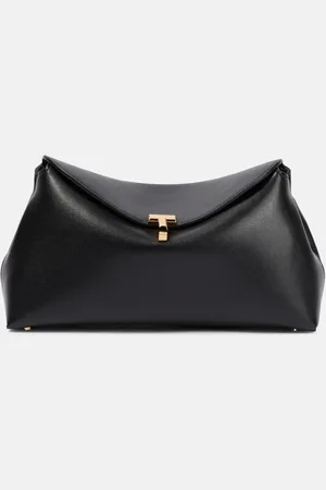 Totême T-Lock Small leather clutch