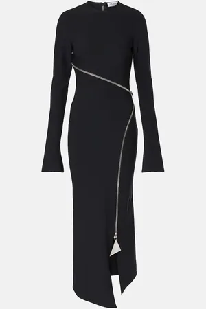 The Attico Zip-up jersey midi dress