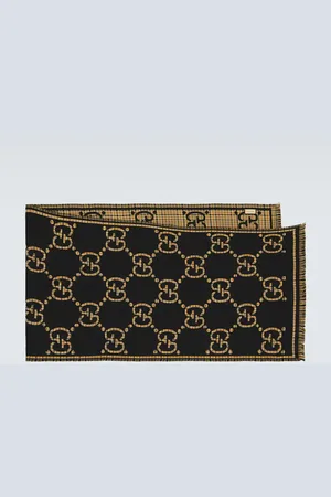 Gucci GG wool jacquard scarf