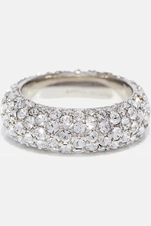 Amina Muaddi Cameron crystal-embellished ring