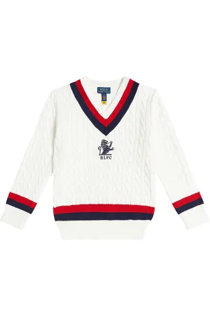 Ralph Lauren Cable-knit embroidered cotton sweater