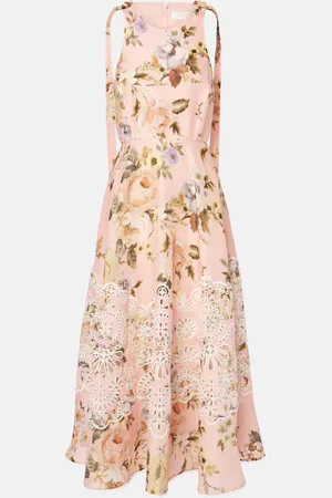 ZIMMERMANN Acacia broderie anglaise linen midi dress