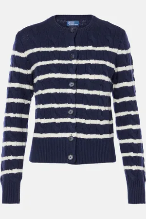 Ralph Lauren Striped wool and cashmere cardigan