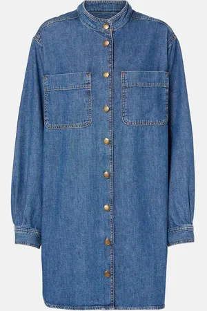 Frame Double Pocket denim shirt dress