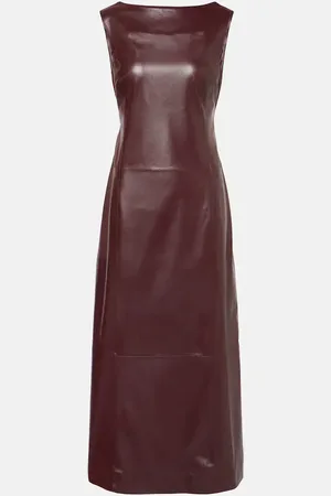 Proenza Schouler Open-back leather midi dress