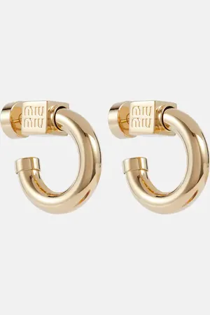 Miu Miu Logo hoop earrings