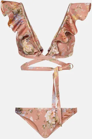 ZIMMERMANN Tallow Waterfall ruffled swimsuit