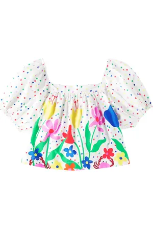FÁBULA Flor Do Mangue floral cotton blouse