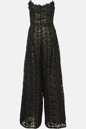 Oscar de la Renta Strapless lace jumpsuit