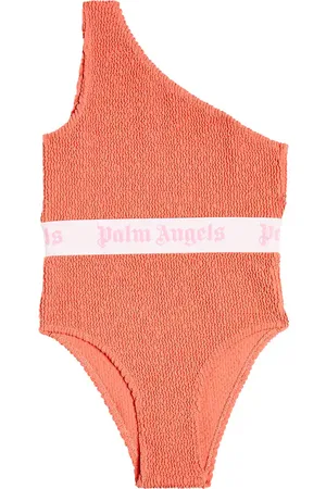 Palm Angels Logo one-shoulder swimsuit