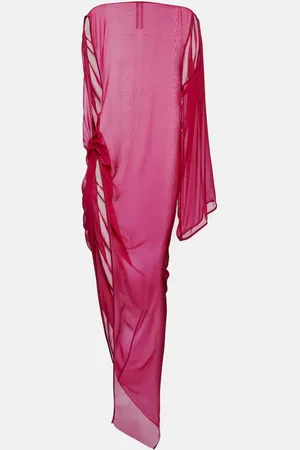 Rick Owens Abito draped silk maxi dress