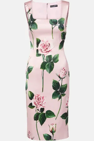 Dolce & Gabbana Floral satin cocktail dress