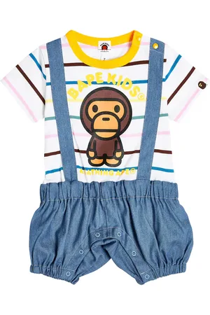 BAPE Baby MiloÂ® printed cotton-blend playsuit