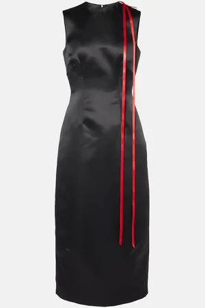 Simone Rocha Bow-detail satin midi dress