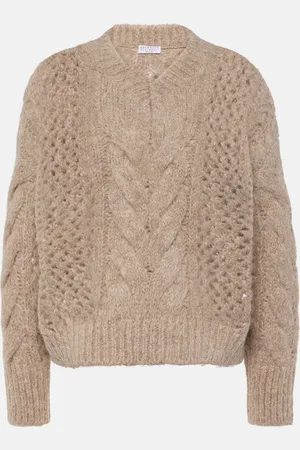 Brunello Cucinelli Cable-knit cotton-blend sweater