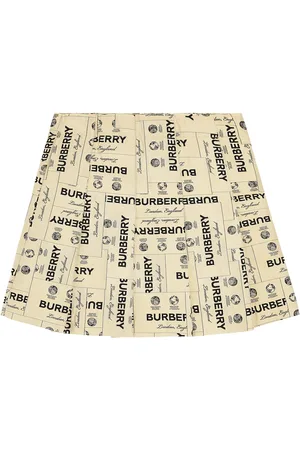 Burberry Label pleated jacquard skirt