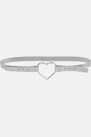 BLUMARINE Heart crystal-embellished belt