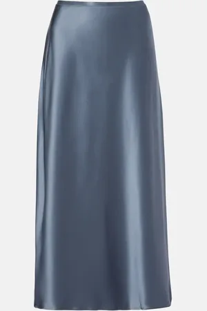 Max Mara Carnet silk satin midi skirt