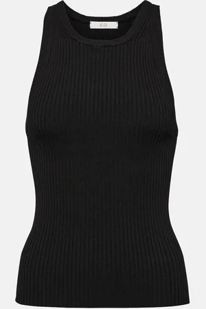 CO Ribbed-knit jersey tank top