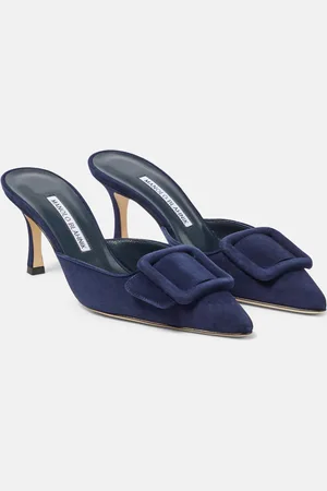 Manolo Blahnik Maysale suede mules
